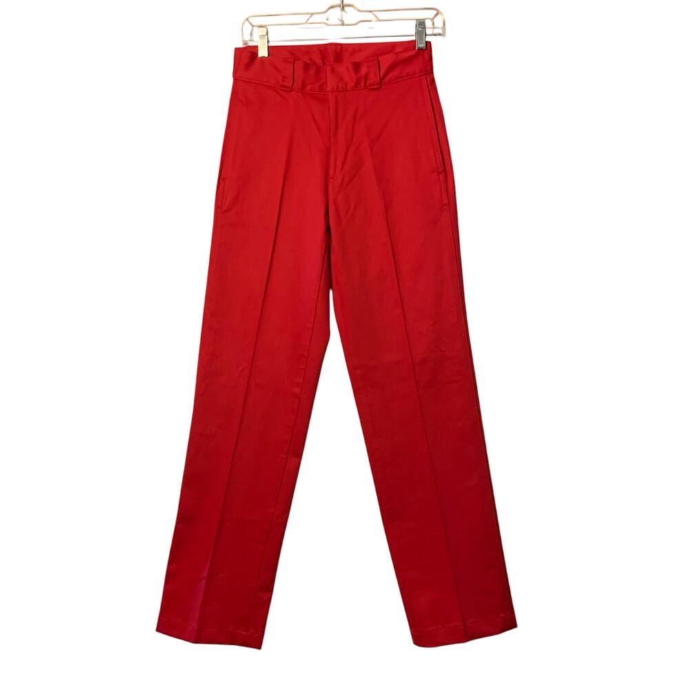 Uniqlo U Women Cotton blend Straight Pants Trousers Red size 0